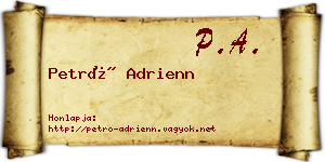 Petró Adrienn névjegykártya