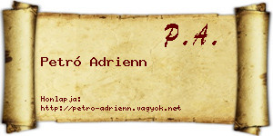 Petró Adrienn névjegykártya