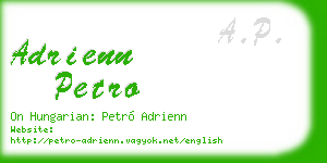 adrienn petro business card