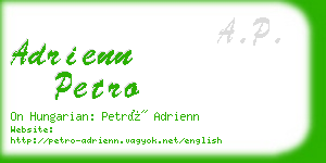 adrienn petro business card